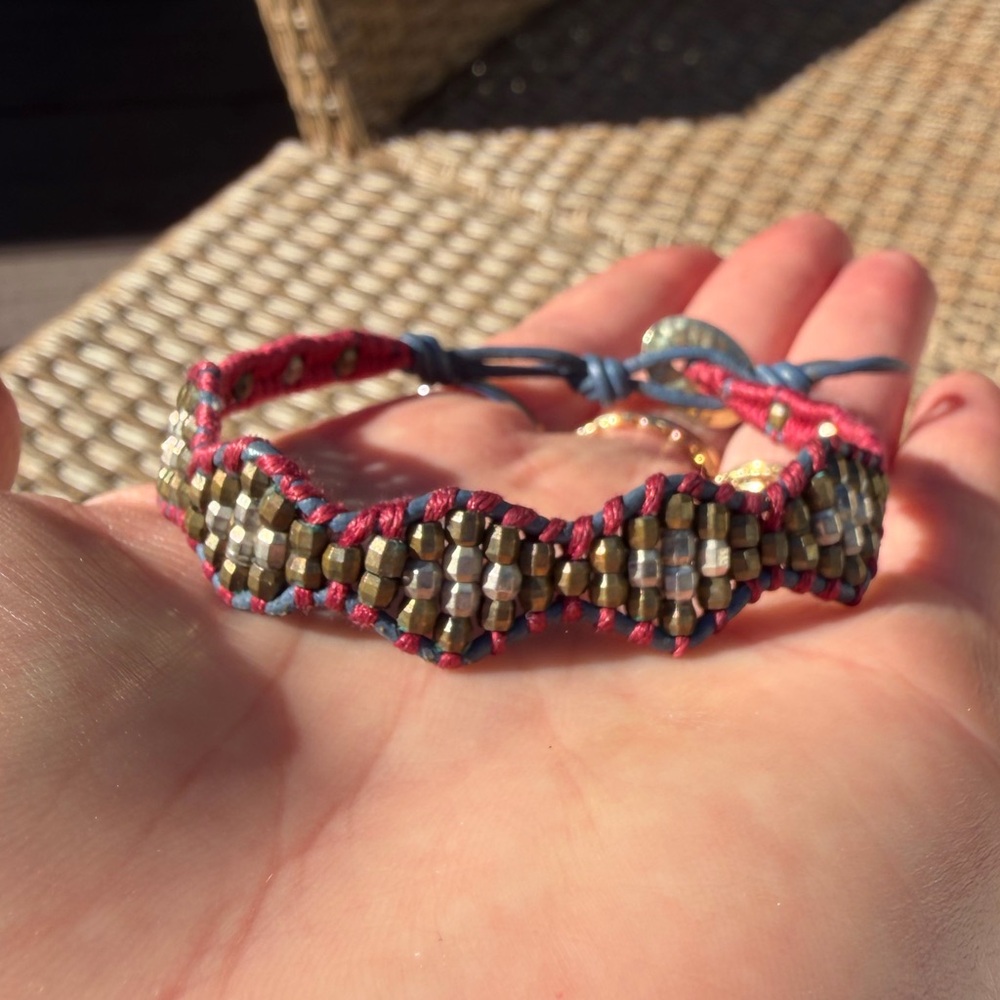 Leather woven bracelet